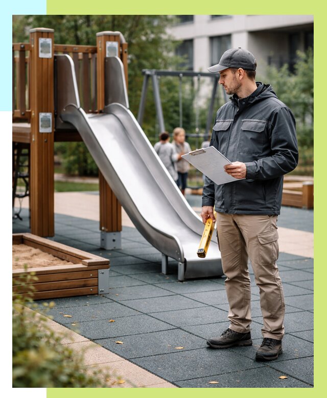 Сертификация детских площадок в Щербинке от 25455 р. | Алешин-Щрб