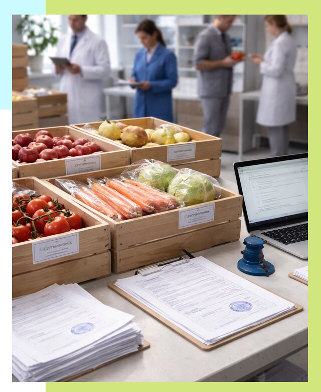 Сертификация овощей и фруктов в Щербинке от 8655 р. | Алешин-Щрб